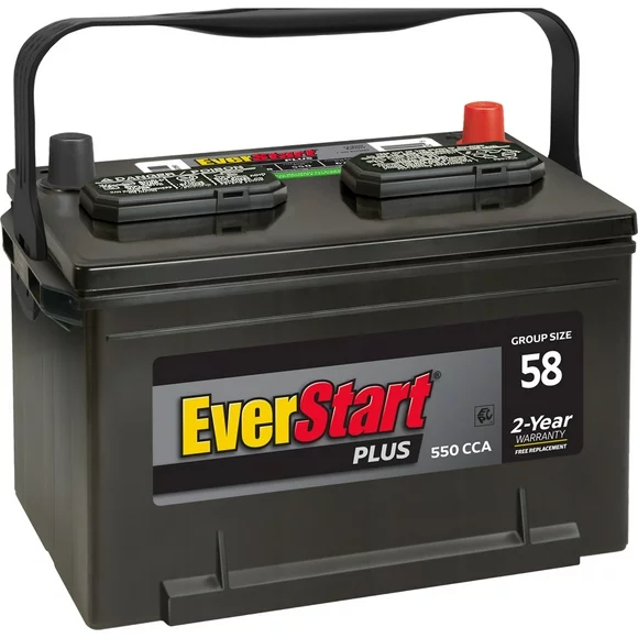 EverStart Plus Lead Acid Automotive Battery, Group Size 58 12 Volt, 550 CCA
