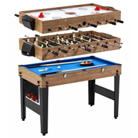 MD Sports 48" 3 In 1 Combo Pool, Hockey & Foosball Game Table, Accessories Included