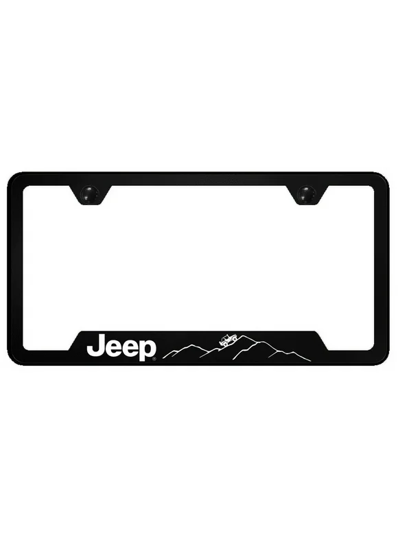 Jeep Mountain Polycarbonate Notched License Plate Frame Official Licensed