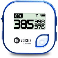 Golf Buddy Voice 2 GPS Rangefinder, Clip on Golf Talking Navagation White/Blue