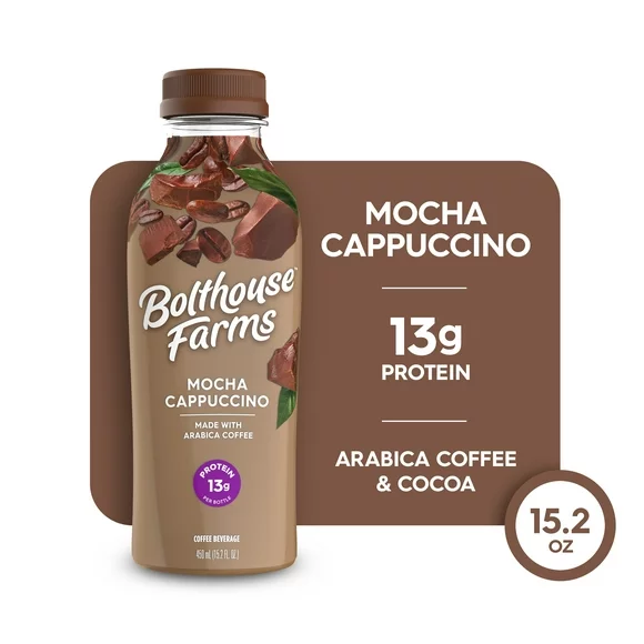 Bolthouse Farms Perfectly Protein Coffee, Mocha Cappuccino, 15.2 fl. oz. Bottle