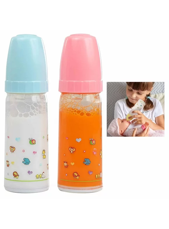 2 Large Baby Dolls Feeding Bottle Magic Set Disappearing Milk Pretend Play Toy