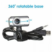 Midnight Rotatable USB 2.0 HD Webcam Camera Build in Microphone For PC Laptop Computer Desktop