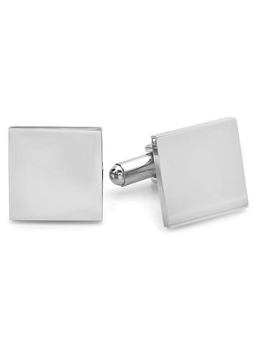 Mens Stainless Steel Plain Square Cuff Links