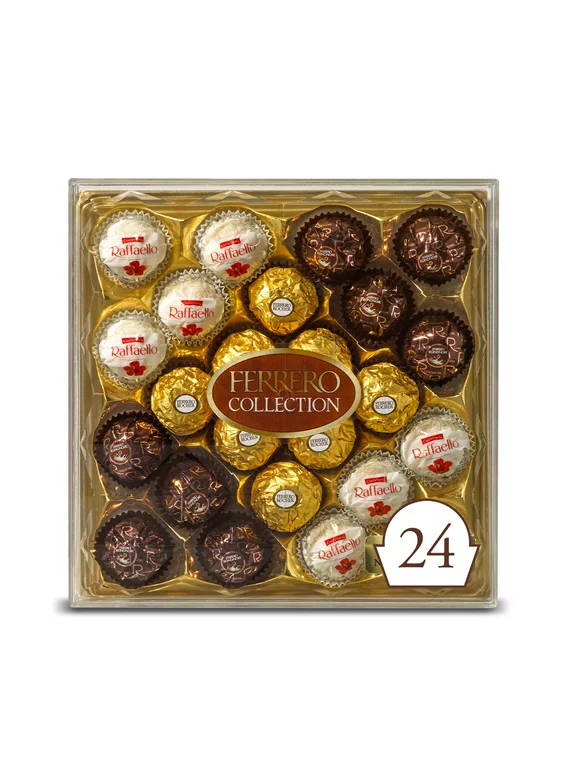 Ferrero ColleCtion Premium Gourmet Assorted Hazelnut Milk Chocolate, Dark Chocolate and Coconut, 9.1 oz