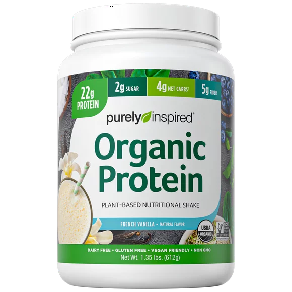Purely Inspired Organic Plant Protein Powder, French Vanilla, 22g Protein, 1.35lb