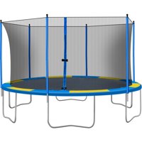 EUROCO Backyard Trampolines with Spring Cover Pad and Enclosure, Multiple Sizes