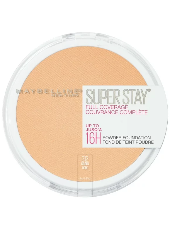 Maybelline Super Stay Full Coverage Powder Foundation Makeup, Matte Finish, 0.21 fl. oz.