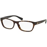 Coach HC6082 5244 53M Dark Tortoise/Black Rectangle Eyeglasses For Women+FREE Complimentary Eyewear Care Kit