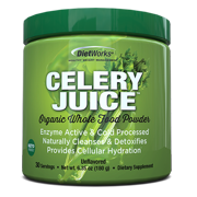 (2 pack) DietWorks Celery Juice Dietary Supplement, Powder Drink Mix, Natural, Cleanse and Detoxify, Cellular Hydration, Water Balance, Weight Loss, Digestion Support, 30 Servings