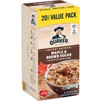 Quaker Instant Oatmeal, Maple & Brown Sugar Value Pack, 20 Packets