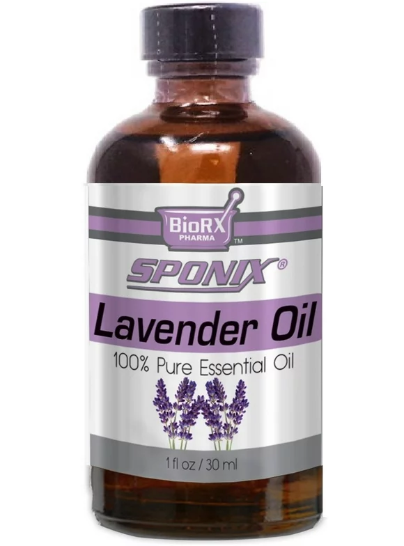 Lavender Essential Oil 30 ml (1 oz) for Aromatherapy - Premium Grade - Made with 100% Pure Therapeutic Grade Essential Oils by Sponix Made in USA (FAST SHIPPING)