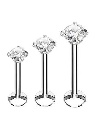 3PC Labret Stud Tragus Earring Set 16G Surgical Steel Helix Monroe Cartilage Piercing Jewelry