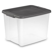 Sterilite 50-Quart Storage Clear Base Stackable Latching Shelf Tote (36 Pack)