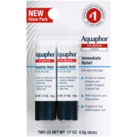 Aquaphor Lip Repair Stick, Lip Balm for Dry Chapped Lip, 2 Count