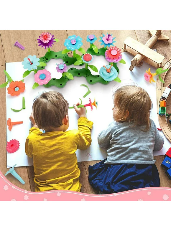 Flower Garden Building Toys for Girls 3-6 Year Old - Best Birthday Gift for Preschool Toddlers