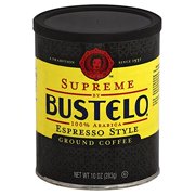 Supreme by Bustelo, Espresso Style Dark Roast Ground Coffee, 10 oz. Can
