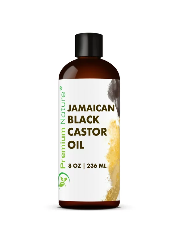 Jamaican Black Castor Oil Hair Growth Castrol Oil Edge Control Beard Growth 8 oz by Premium Nature