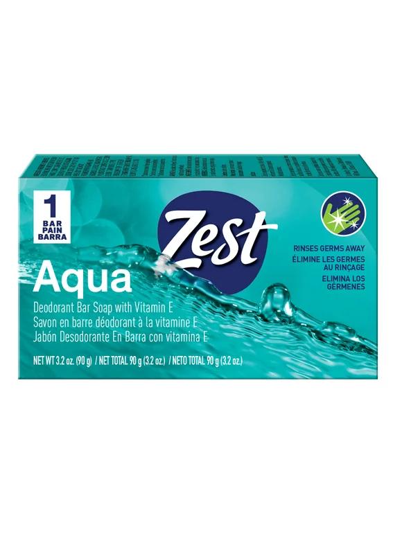 Zest Aqua Family Deodorant Bars, 3.2 OZ