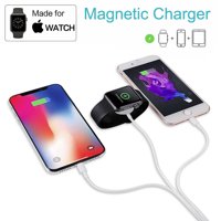 Updated Watch Charger Magnetic Cable for iWatch SE/6/5/4/3/2/1,3 in 1 Wireless Charging Cable Compatible with Apple Watch Series SE/6/5/4/3/2/1 and iPhone 11/11 Pro/11 Pro Max/XR/XS/XS Max/X/8/7/6