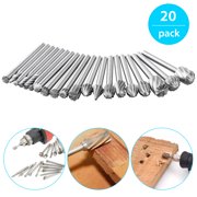 20 Pack HSS Dremel Routing Wood Rotary Milling Rotary File Cutter Kit Set Tools