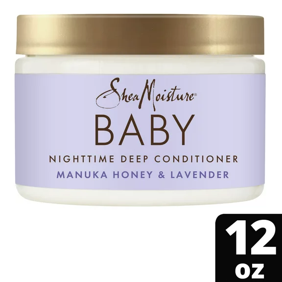SheaMoisture Baby Nighttime Deep Conditioner with Manuka Honey & Lavender, 12 oz