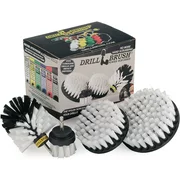 Drillbrush Automotive Soft White Drill Brush - Leather Cleaner - Car Wash Kit - Car Cleaning Supplies - Wheel Cleaner Brush - Car Detailing Kit  Car Carpet - Interior, Vinyl, Seat Cleaner