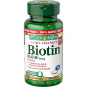 Nature's Bounty Biotin 10000 mcg Ultra Strength, Rapid Release Liquid Softgels 120 ea (Pack of 2)