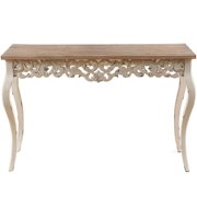 LuxenHome Wood Victorian Console and Entry Table