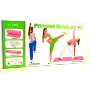 4 In 1 Wii Fit Fitness Bundle Includes Mat Step Textured Socks And Carry Bag Pink For Wii