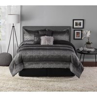 Mainstays Ombre Metallic Stripe 7-Piece Comforter Set