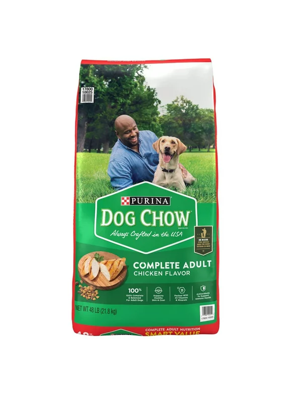 Purina Dog Chow Complete Adult Dry Dog Food, Chicken Flavor (48 Pounds)