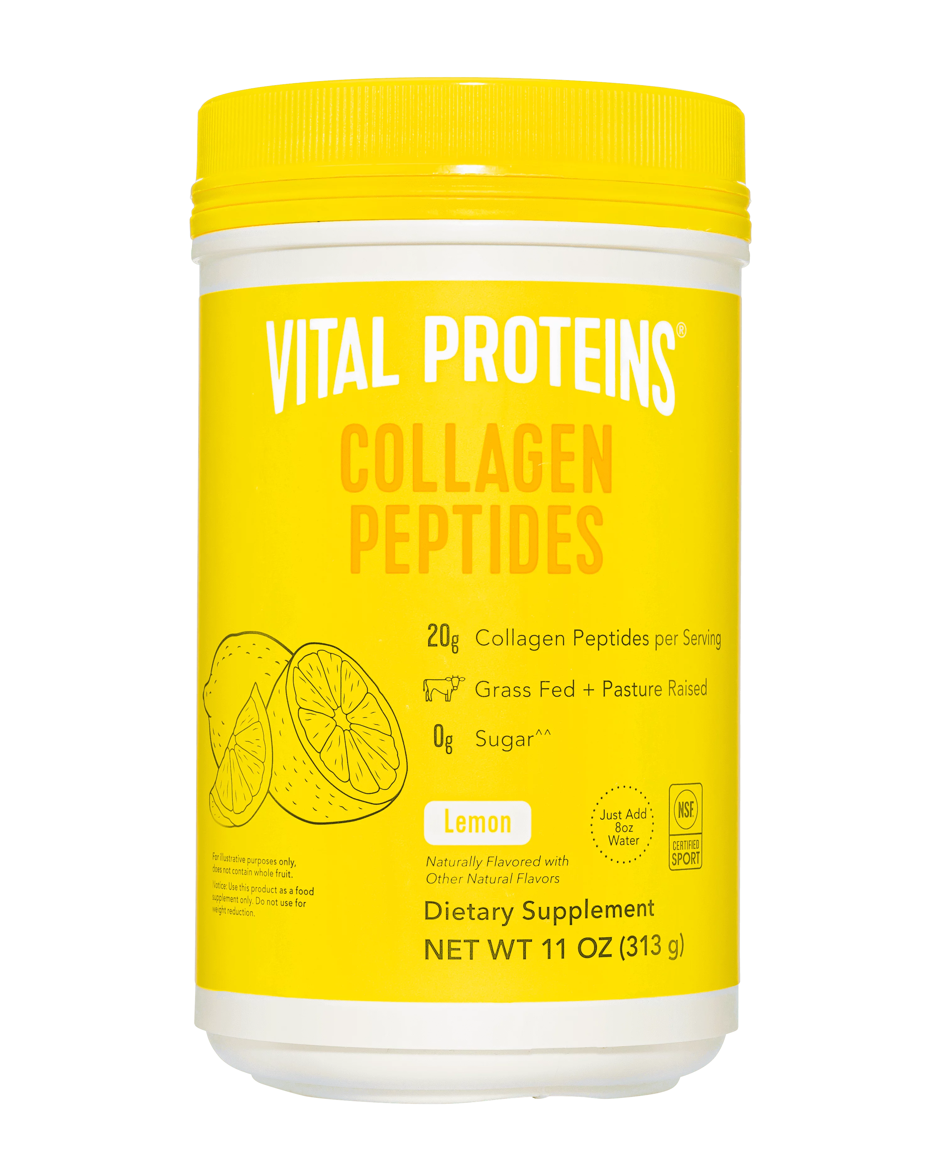 Vital Proteins Grass-Fed Collagen Peptides Powder, Lemon, 11 oz