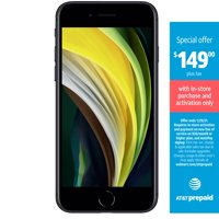 AT&T PREPAID Apple iPhone SE 2020 64GB Black Prepaid Smartphone