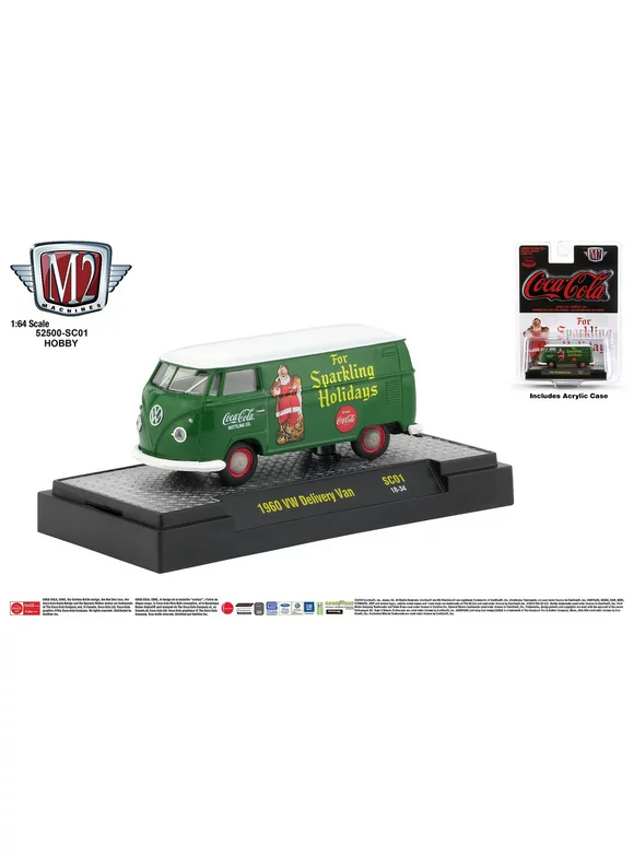 M2 Machines Coca-Cola Release SC01 1960 VW Delivery Van Sparkling Holidays Green