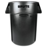 Rubbermaid Commercial Brute Vented Trash Receptacle, Round, 44 gal, Black -RCP264360BK