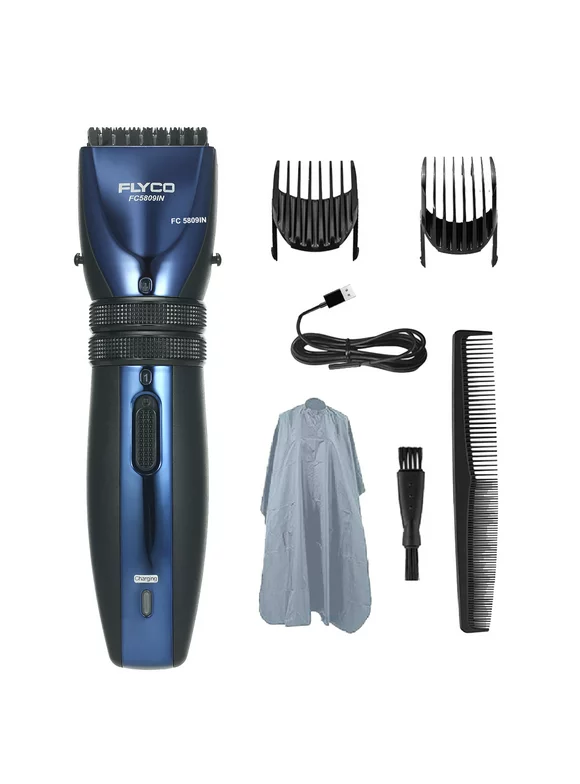 Flyco FC5809IN Hair Clipper Electric Hair Trimmers for Men Cordless Waterproof Beard Trimmer Quiet Home Haircut Clipper with Comb and Hair Bib