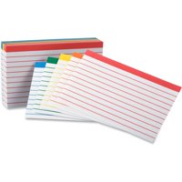 Oxford, OXF04753, Color Coded Bar Ruling Index Cards, 100 / Pack