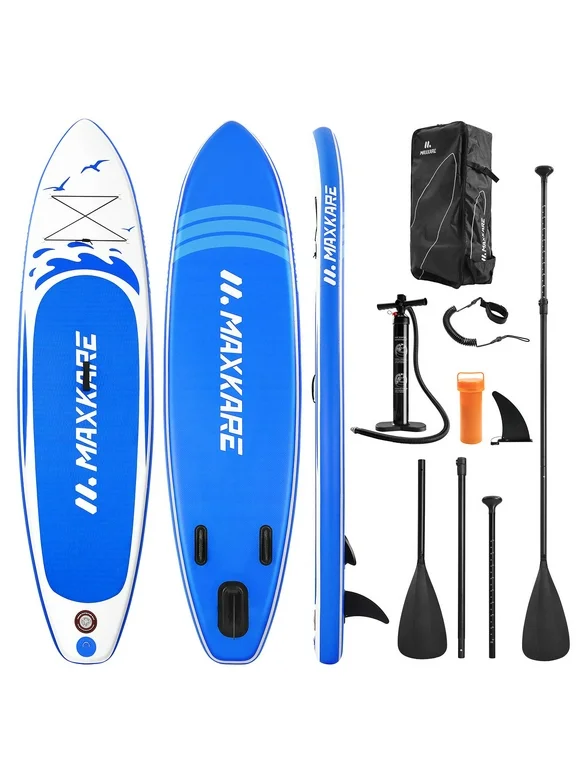MaxKare Paddle Board Inflatable Paddle Board Stand Up Paddle Board with SUP Paddle Board Accessories Backpack Paddle Leash Pump