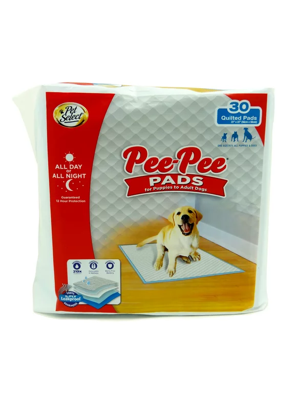 Four Paws Pet Select Pee Pee Pads for Dogs and Puppies 30 Count Standard: 22" x 22"