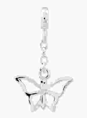 Sterling Silver Butterfly 1/2in Dangle Enhancer QN115