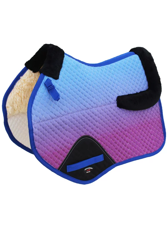 English Contoured Quilted All-Purpose Close Contact Trail Saddle Pad Ombre 72172
