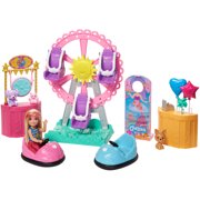 Barbie Club Chelsea Doll and Carnival Playset, 6-inch Blonde Wearing Fashion and Accessories, with Ferris Wheel, Bumper Cars, Puppy and More