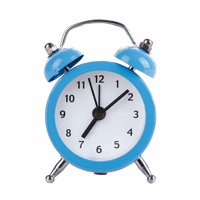 Mini Round Alarm Clock Desktop Table Bedside Clocks Kids Adults Travel Clock Decor