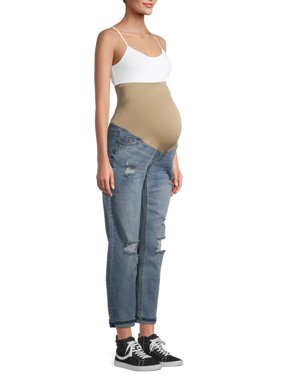 Maternity Time and Tru Boyfriend Jeans with Full Panel