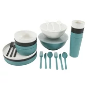 Mainstays 28-Piece Eco-Friendly Recycled Plastic Dinnerware Set