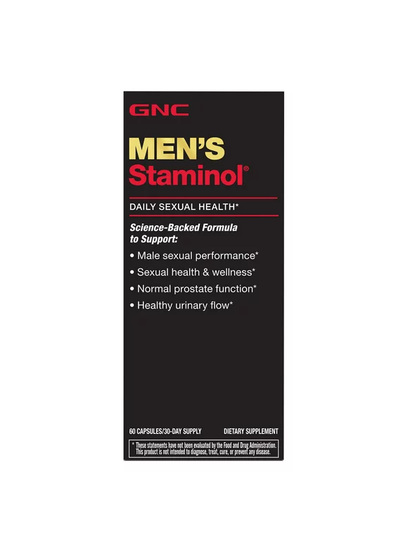 GNC Men's Staminol Sexual Health Formula, 60 Capsules, Supports Male Sexual Performance