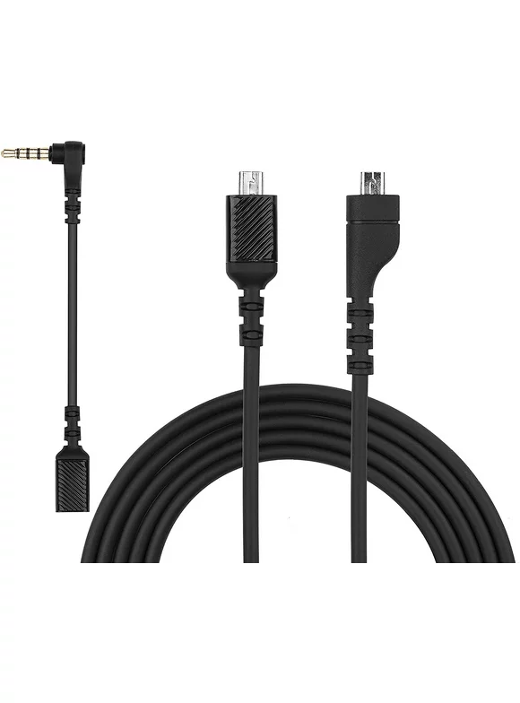 Replacement Audio Cable Set for SteelSeries Arctis 3, Arctis 5, Arctis Pro + GameDac Gaming Headset - Compatible with PS4, XBOX 360, Nintendo Switch, MacBook