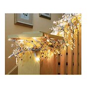 GE 9 ft Glitter Gem Garland Christmas Holiday Decoration Lights with 100 Constant On Clear Bright Indoor Lights