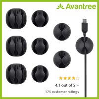Avantree 9 Pack Long Lasting Cable Clips, Desktop Cord Holder & Hider, Charging Cable Drop Organizer & Management System for TV PC Laptop Home Office